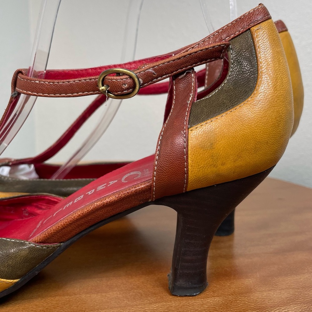 JEFFREY CAMPBELL Ibiza Last Dance Multicolor  T-Strap Mary Jane Heels Pump SZ 10 - Picture 8 of 16